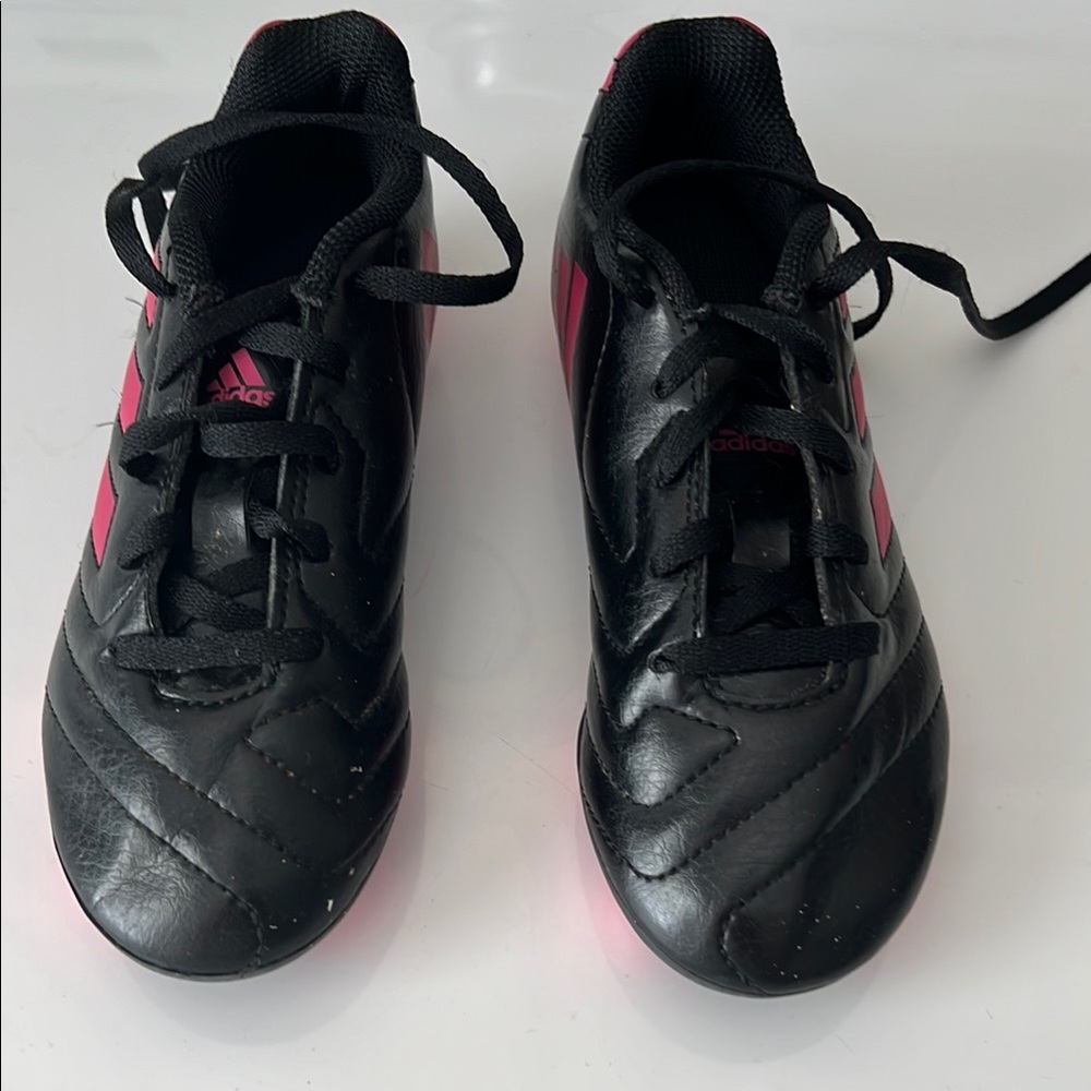 Adidas Black and Pink Soccer Cleats